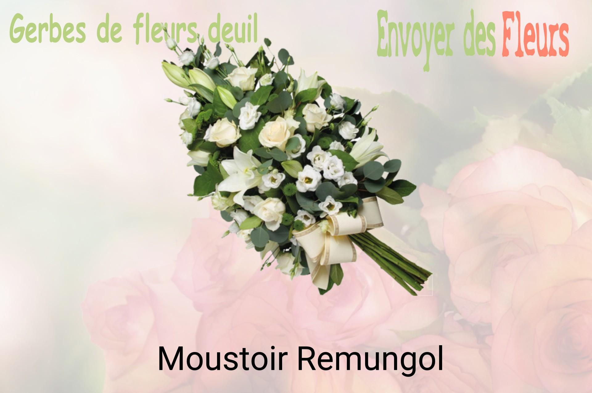 Gerbe de fleurs de deuil livrée à Moustoir-Remungol